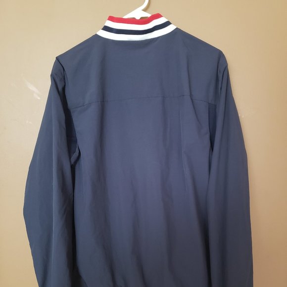 Tommy Hilger Blue Bomber Jacket Size Large - Gently Used - Picture 4 of 6